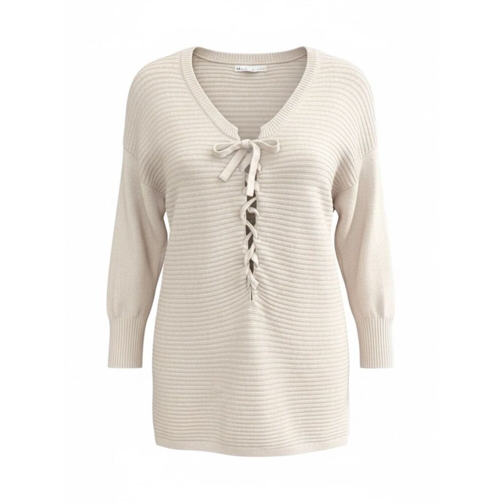 ‎Anthropologie Kaisely Laced Up Sweater
